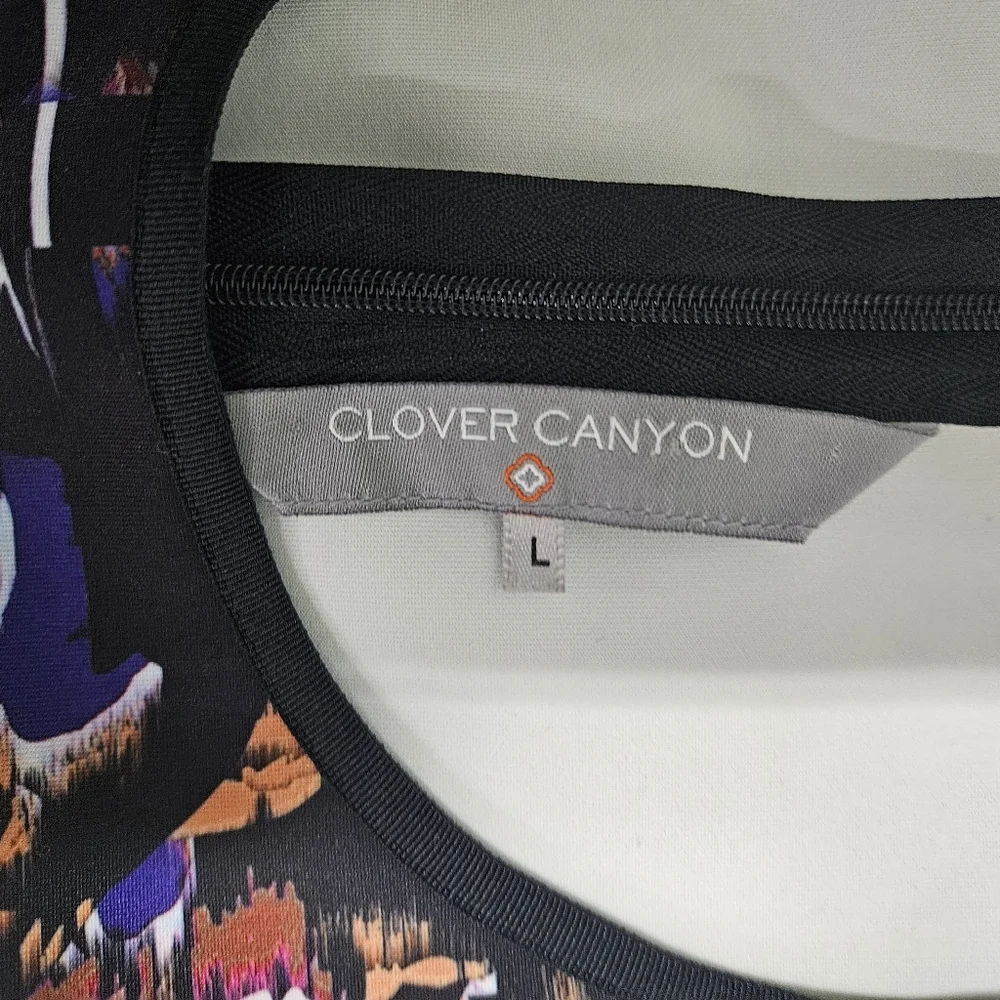 Clover Canyon Revolve Poetic Petals Peplum Top Neoprene Sleeveless Size Large - Picture 7 of 8